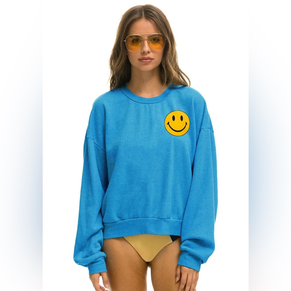 Aviator Nation Smiley 2 Relaxed Sweatshirt